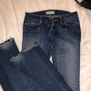 BKE demin: low cut flare jeans